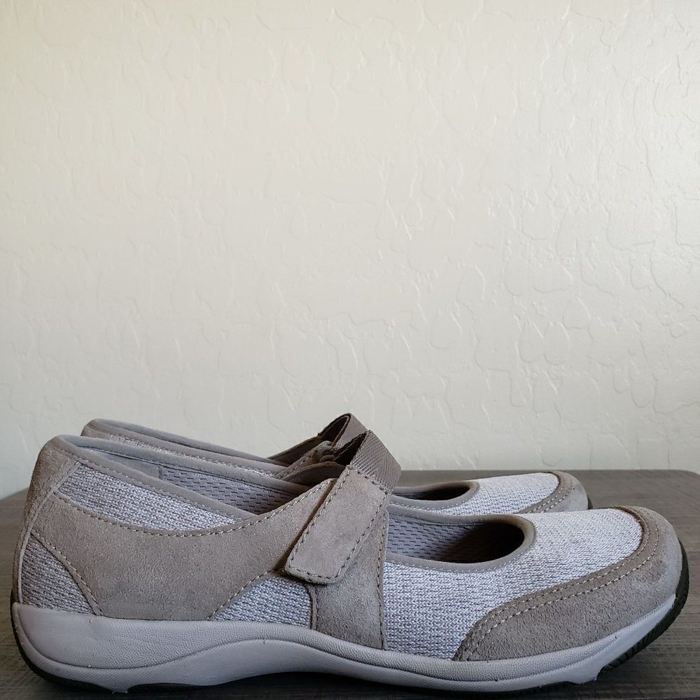 Dansko Hennie Suede Mary Jane Flats Comfort Shoes Grey Size Women's 9.5-10 EU 40